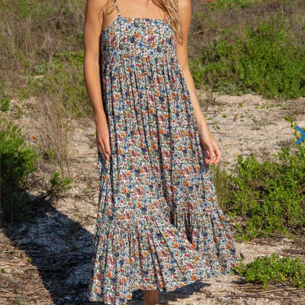 NATURAL LIFE Colorful Floral Maxi Skirt